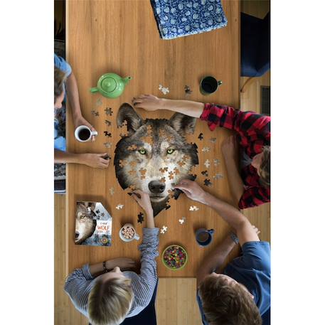 Puzzle I am mini - loup Multicolor 4 - vertbaudet enfant 