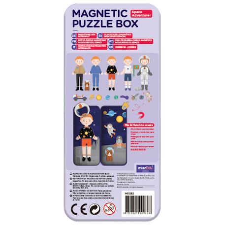 Boïte de puzzle magnétique - aventuriers de l'espace Multicolor 5 - vertbaudet enfant 