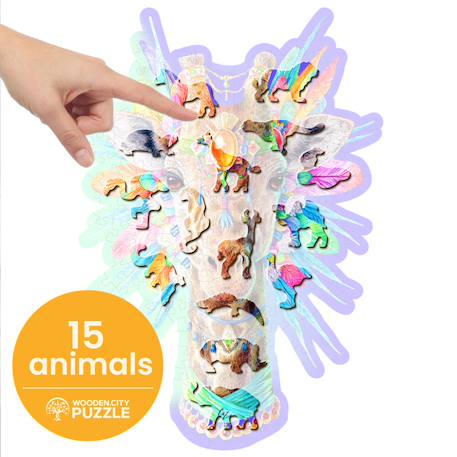 Puzzle - natty giraffe Multicolor 4 - vertbaudet enfant 