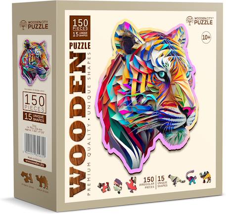 Puzzle en bois tigre - 150 pièces Multicolor 2 - vertbaudet enfant 