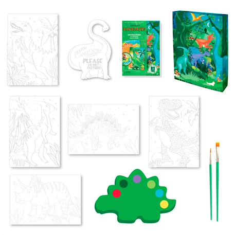 Coffret d'aquarelles dinosaurs Multicolor 4 - vertbaudet enfant 
