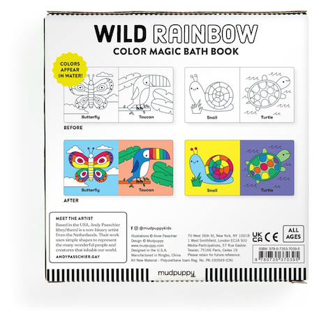 Livre de bain - arc-en-ciel sauvage Multicolor 6 - vertbaudet enfant 