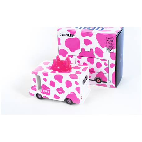 Camion à lait de fraise - bois de hêtre massif Pink 5 - vertbaudet enfant 