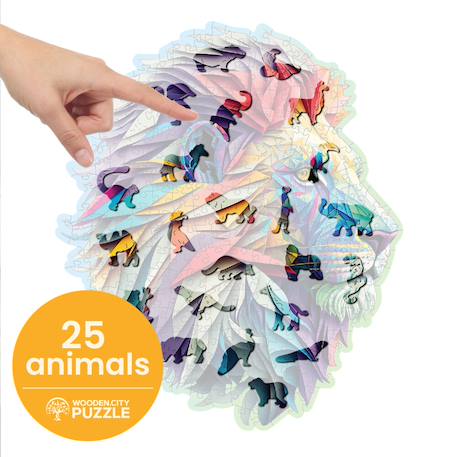 Puzzle - modern lion 250 pièces Multicolor 4 - vertbaudet enfant 