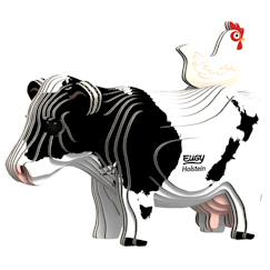 Jouet-Jeux éducatifs-Puzzles-Puzzle 3d - holstein vache