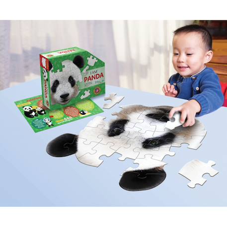 Puzzle I am - panda Multicolor 6 - vertbaudet enfant 
