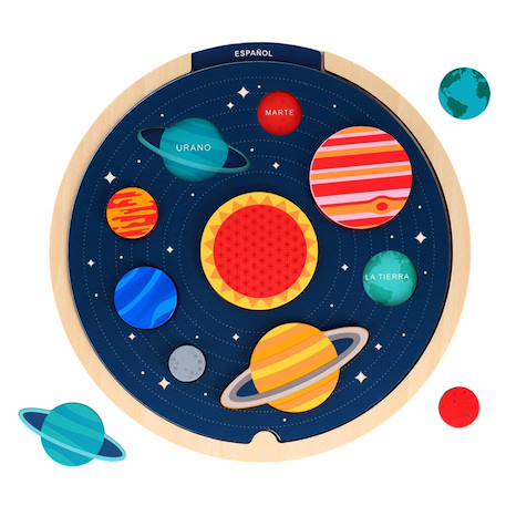 Puzzles et jeux - puzzle système solaire multilangue Multicolor 1 - vertbaudet enfant 