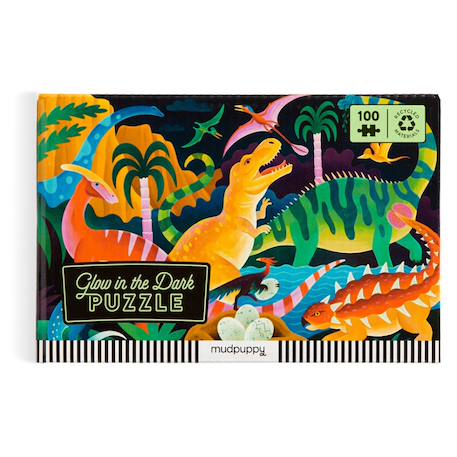 Puzzle - dinosaures glow in the dark 100 pièces Multicolor 3 - vertbaudet enfant 