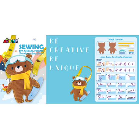 Kit couture - lapin musicien Multicolor 2 - vertbaudet enfant 