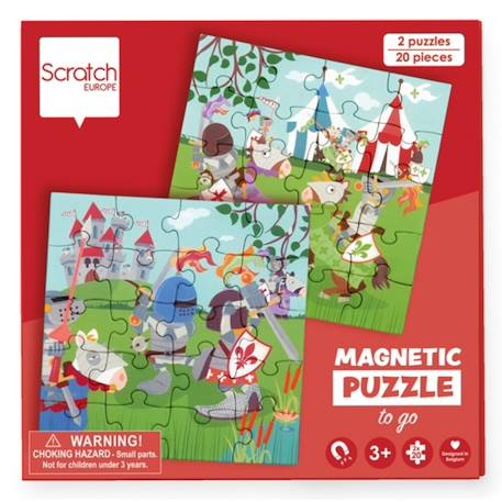 Livre de puzzle magnétique - chevaliers Multicolor 1 - vertbaudet enfant 