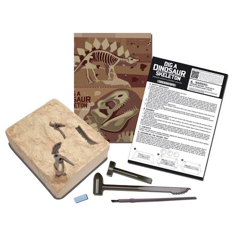Kit de fouille – Squelette de Tricératops à découvrir Multicolor 3 - vertbaudet enfant 