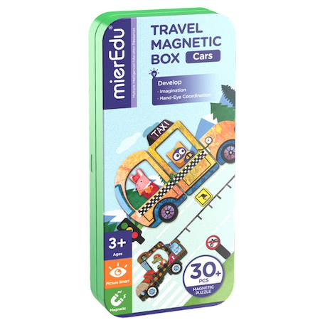 Boïte de puzzle magnétique - véhicules Multicolor 1 - vertbaudet enfant 