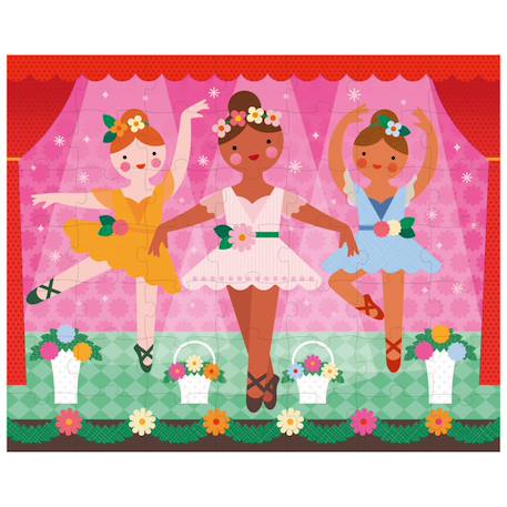 Puzzle double face - ballerine Multicolor 1 - vertbaudet enfant 