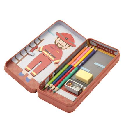 Boïte de puzzle magnétique - pompier Multicolor 4 - vertbaudet enfant 