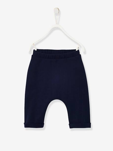 Pantalon naissance en molleton encre+gris chiné+tomette 1 - vertbaudet enfant 