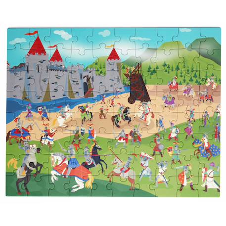 2 en 1 puzzle magnétique - jeu de recherche - chevaliers Multicolor 4 - vertbaudet enfant 