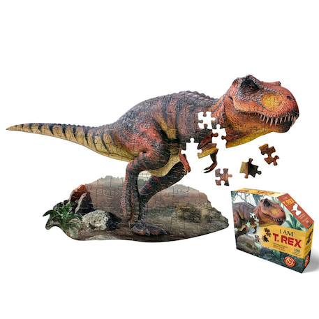 Puzzle I am - t-rex Multicolor 1 - vertbaudet enfant 