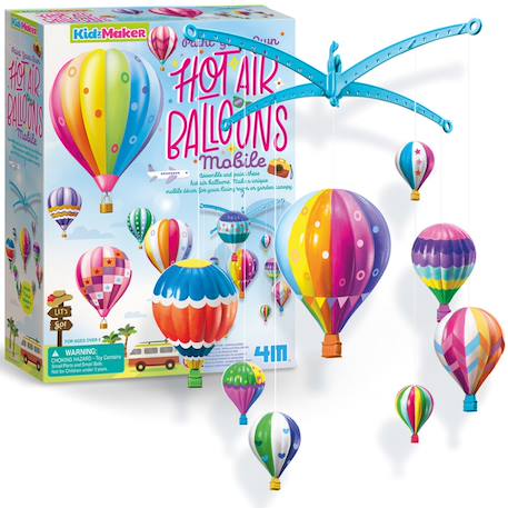 Kit créatif mobile montgolfières – 9 ballons à personnaliser Multicolor 5 - vertbaudet enfant 