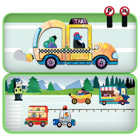 Boïte de puzzle magnétique - véhicules Multicolor 2 - vertbaudet enfant 