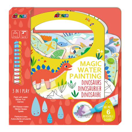 Peinture à l'eau - dinosaures Multicolor 1 - vertbaudet enfant 