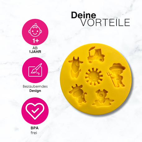 Moule en silicone - animaux de la ferme Yellow 2 - vertbaudet enfant 