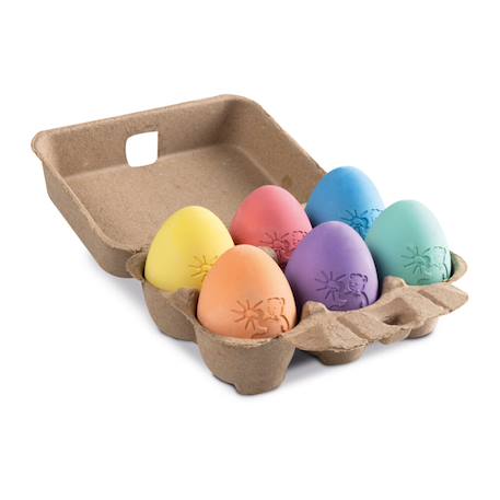 Craies de trottoir - carton d'oeufs 6 pcs Multicolor 1 - vertbaudet enfant 