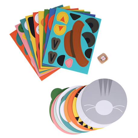 Puzzles et jeux - des visages drôles Multicolor 1 - vertbaudet enfant 