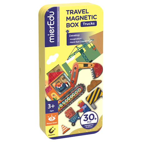 Boïte de puzzle magnétique - camions Multicolor 1 - vertbaudet enfant 