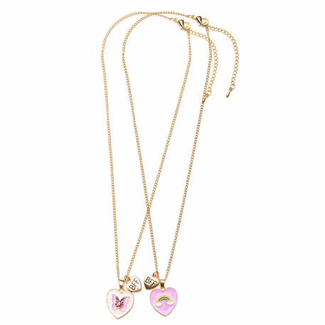 Collier d'amitié papillon & arc-en-ciel bff – lot de 2 pièces Rose 1 - vertbaudet enfant 