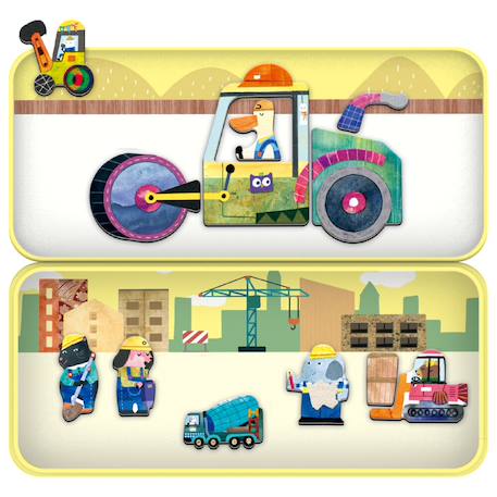 Boïte de puzzle magnétique - camions Multicolor 2 - vertbaudet enfant 