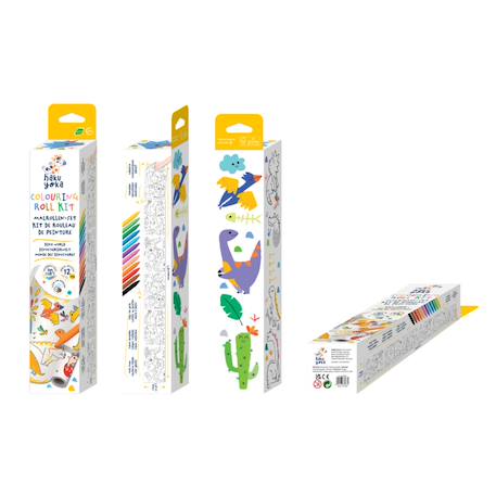 Kit de rouleau de peinture - monde des dinosaures Multicolor 1 - vertbaudet enfant 