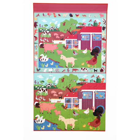 2 en 1 puzzle magnétique - jeu de recherche - ferme Multicolor 5 - vertbaudet enfant 