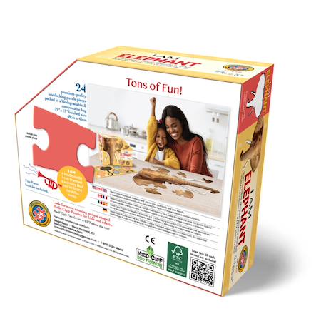 Puzzle I am - éléphant Multicolor 5 - vertbaudet enfant 