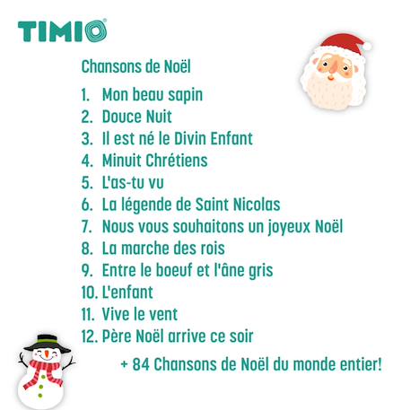 Disque de Noël TIMIO – 96 chansons festives en 8 langues Multicolor 4 - vertbaudet enfant 