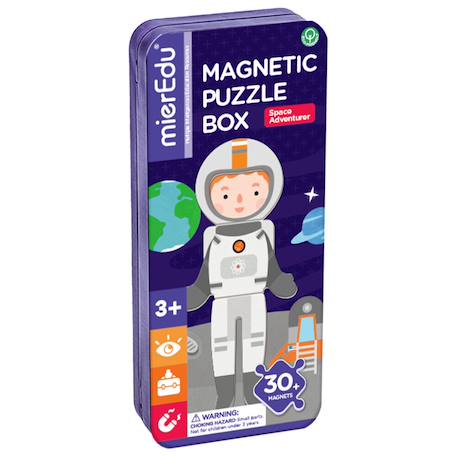 Boïte de puzzle magnétique - aventuriers de l'espace Multicolor 1 - vertbaudet enfant 