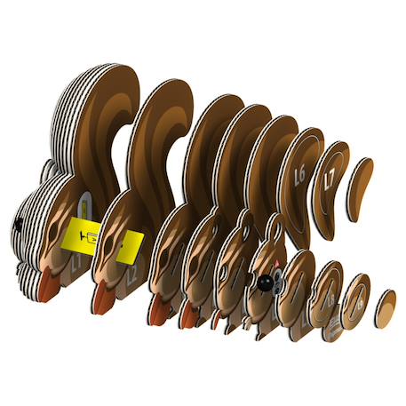 Puzzle 3d - ecureuil Brown 2 - vertbaudet enfant 
