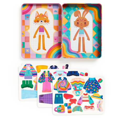 Jeu magnétique Dress-up rainbow fashion Multicolor 2 - vertbaudet enfant 