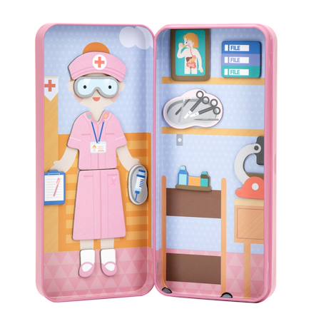 Boîte de puzzle magnétique - médecin Multicolor 2 - vertbaudet enfant 