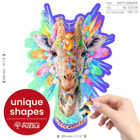 Puzzle - natty giraffe Multicolor 5 - vertbaudet enfant 