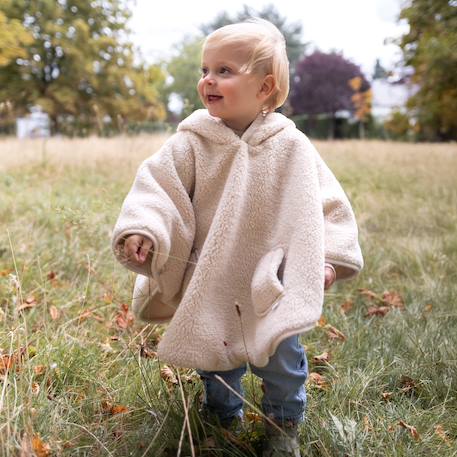 Poncho de voyage - teddy douillet Ficelle+Kaki+Muffin+Natural+Ocre 2 - vertbaudet enfant 