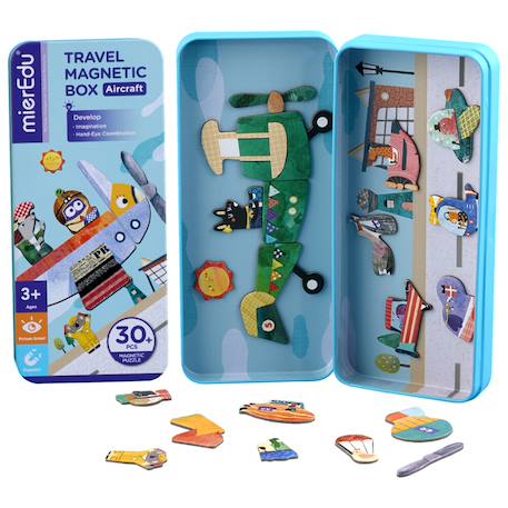 Boïte de puzzle magnétique - avions Multicolor 5 - vertbaudet enfant 