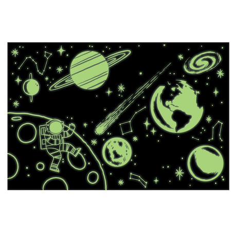Puzzle - l'espace glow in the dark 100 pièces Multicolor 2 - vertbaudet enfant 