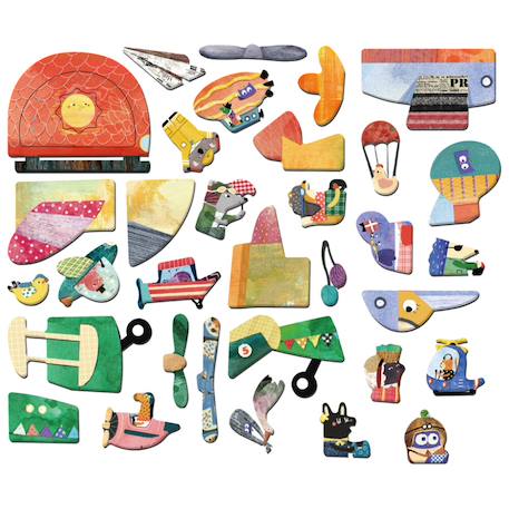 Boïte de puzzle magnétique - avions Multicolor 4 - vertbaudet enfant 