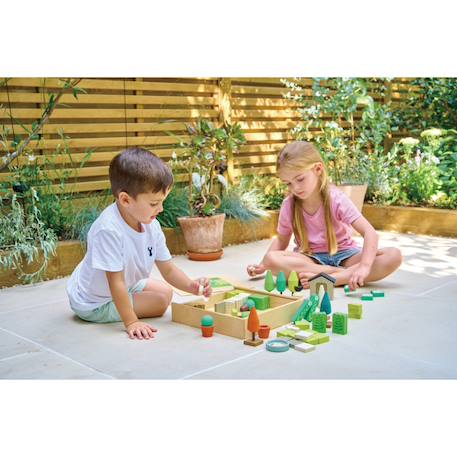 Jouet créateur de jardin 67 pièces en bois massif Vert, orange, beige 5 - vertbaudet enfant 