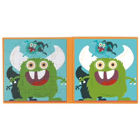 Livre de puzzle magnétique - monstre Multicolor 4 - vertbaudet enfant 
