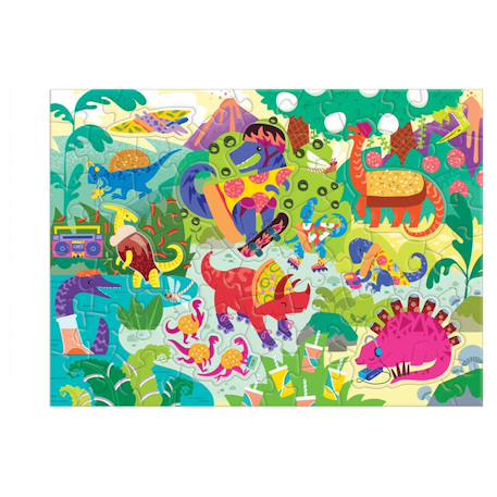 Puzzle - pizzasaurus 60 pièces Multicolor 1 - vertbaudet enfant 