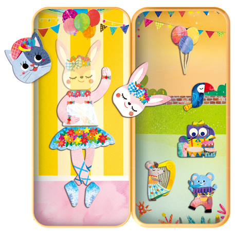 Boïte de puzzle magnétique - animaux Multicolor 2 - vertbaudet enfant 
