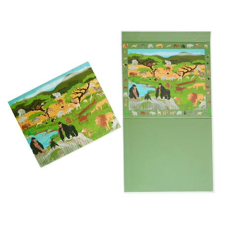 2 en 1 puzzle magnétique - jeu de recherche - savane Multicolor 3 - vertbaudet enfant 