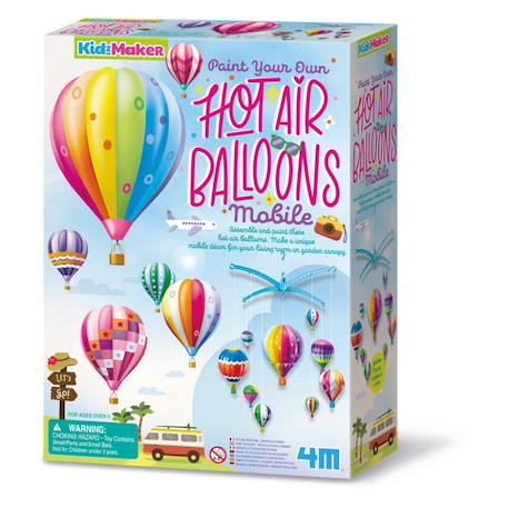 Kit créatif mobile montgolfières – 9 ballons à personnaliser Multicolor 1 - vertbaudet enfant 