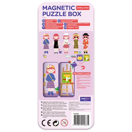 Boïte de puzzle magnétique - artiste Multicolor 5 - vertbaudet enfant 